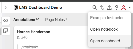 Hypothesis LMS dashboard